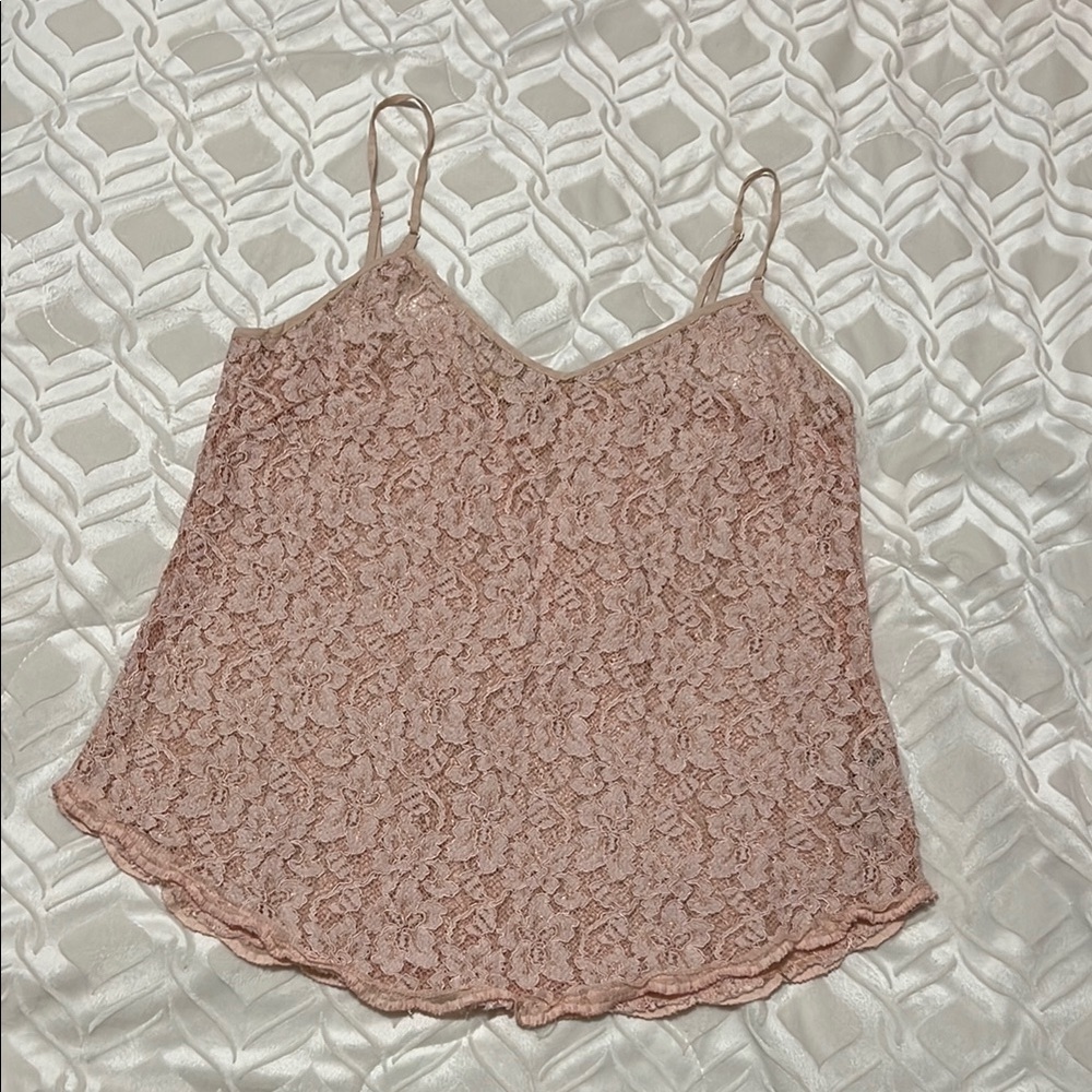 Floral Pink Lace Camisole